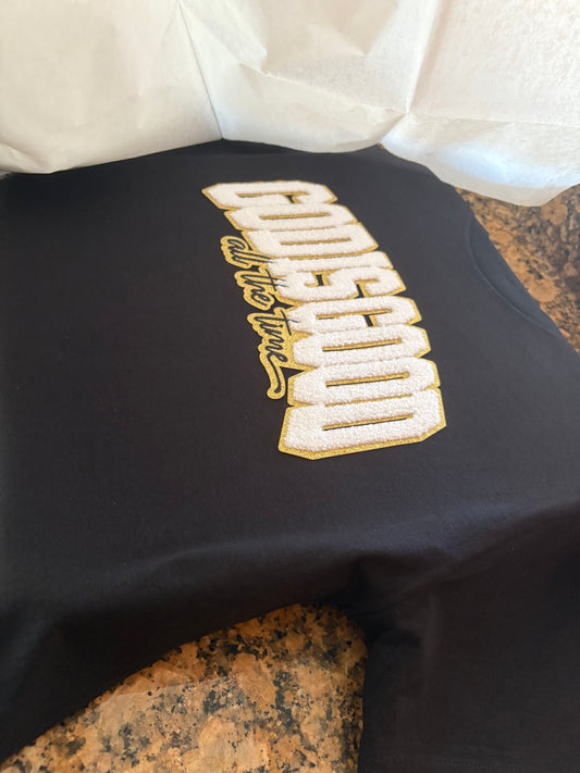 GOD IS GOOD iron-on chenille patch